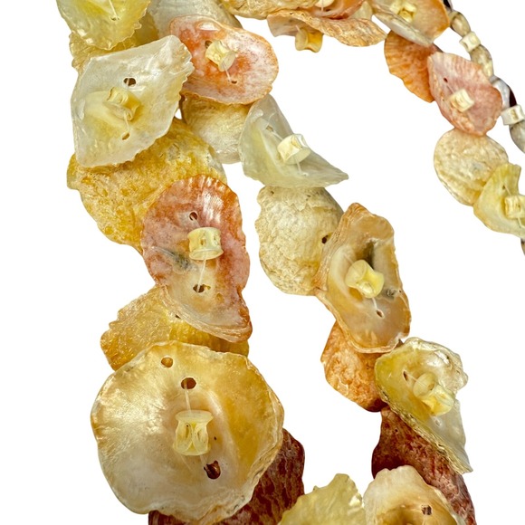 Vintage‎ Seri Tribe Shell Necklace Handmade Ethnic Jewelry Natural Tribal Beaded - Picture 16 of 16